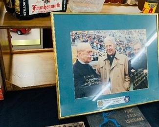 autographed Notre Dame football picture 