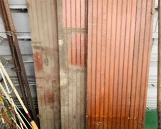 3 nice primitive wooden bead board doors