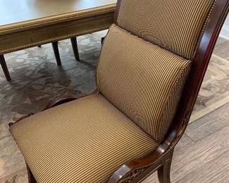 Mahogany and gold chairs