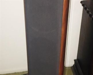 small and large floor speakers