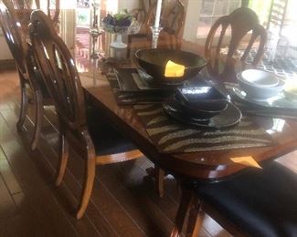 Exquisite formal dining table
And chairs! The finish on this table is incredibly beautiful! Must see!