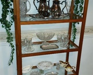 Wood & Glass Display Shelf