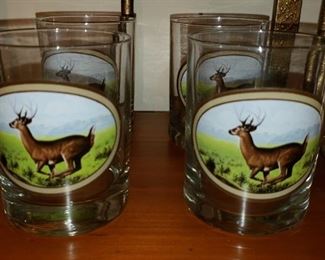 Rocks Glasses with Deer Motif