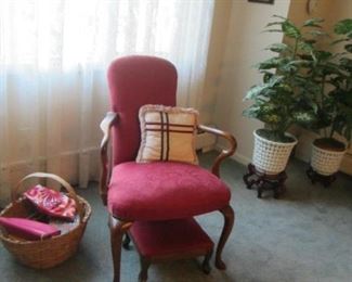 Arm Chair & Footstool 