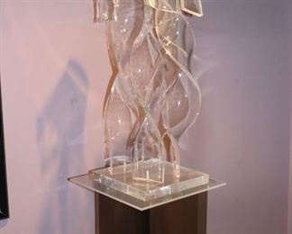 Modern Sculptural Piece and Pedestal