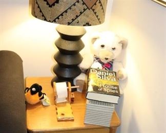 Side Table, Lamp and Books