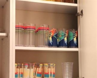 Assortment of Colorful Glasses