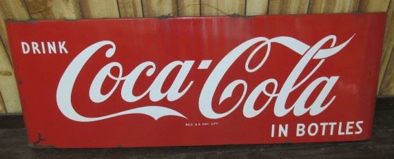Metal Coca-Cola Sled Sign