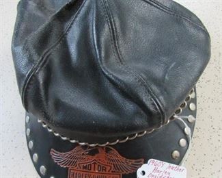 1960's Leather Harley Davidson Captain's Cap