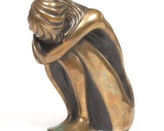 Bronze Sculpture of a Seated Nude