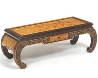 Chinese Carved Mixed Woods Occasional Table 
