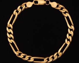 Figaro Gold Bracelet 