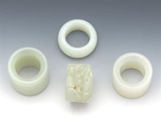 Four Objects of Carved Jade