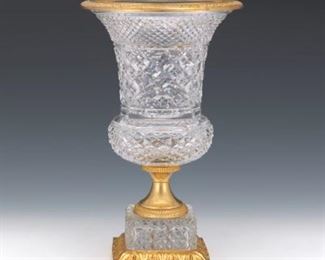 French Belle Epoque dOre Bronze and Baccarat Crystal 