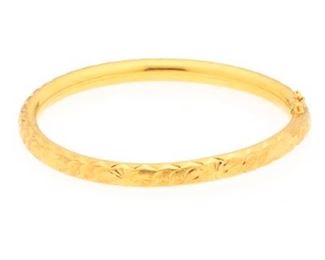 High Karat Gold Bangle Bracelet 