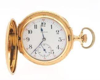 Illinois 21 Jewel Dress Pocket Watch in Roy MultiColor 14k Gold Case