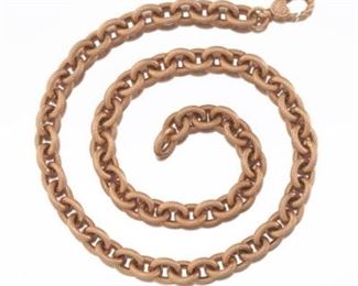 Judith Ripka Italian Gold Vermeil on Sterling Silver Mariner Link Necklace 