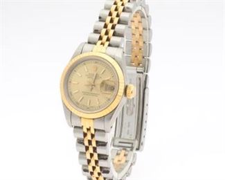 Ladies 18k and Stainless Rolex Datejust Wristwatch