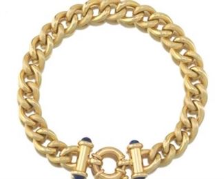 Ladies Gold and Lapis Bracelet 