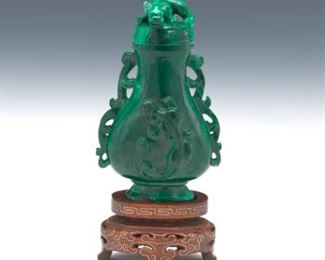 Malachite Vase Figurine