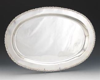 Mexican Sterling Silver Oval Tray 