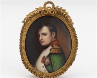 Napoleon Bonaparte Porcelain Portrait Miniature 