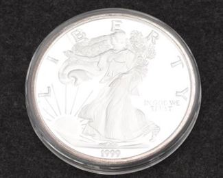 One Pound Silver Walking Lady Liberty Coin