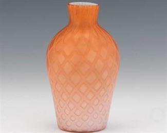 Quilted Satin Glass Vase