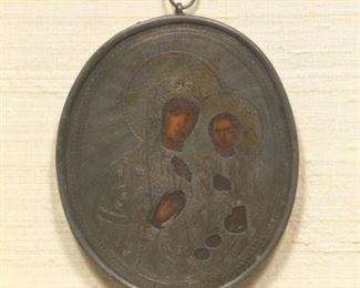 Russian Icon of Madonna and Child