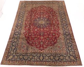 SemiAntique Fine Hand Knotted Signed Isfahan Najaf Abad Carpet 