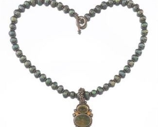 Stephen Dweck Pearl Necklace with Pendant 