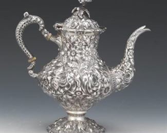 Stieff Sterling Silver Hand Chased Coffeepot, 