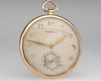 Tiffany  Co. Meyland Gold Pocket Watch 
