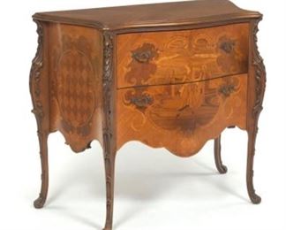 Tonk Mfg. Co. Marquetry Commode, Chicago, ca. 1910 