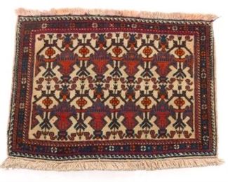 Very Fine SemiAntique Hand Knotted Afshar Tribal Carpet, ca. 1950s 