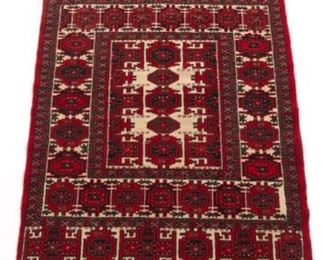 Very Fine Vintage Hand Knotted Turkmen Carpet