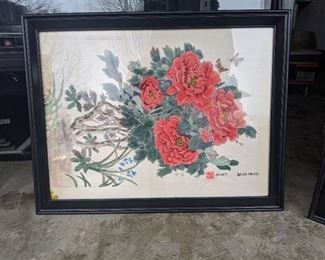 (3) Chinese Framed Art Pieces