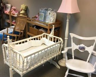 If it's a girl, go for this pink and white nursery furniture.
