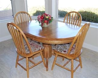 Oak Dining Set with 4 Chairs