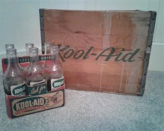 KoolAid Wooden Box and Six Pack