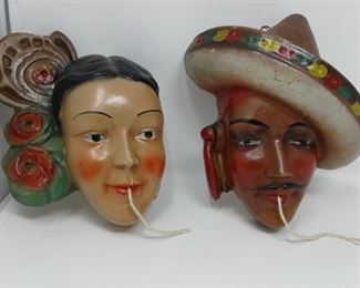 Vintage String Holders Senor and Senorita