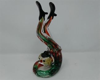 Murano Glass Clown Hand Stands All Around