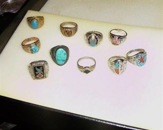 turquoise rings