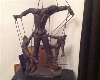 1960 Bronze signed, The Puppet Master