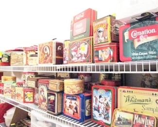Collection of  commemorative and holiday tins