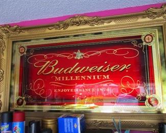 Budweiser Millennium  ...huge..(two available) The garage and parts of the house also have  many other beer memorabilia art on the walls