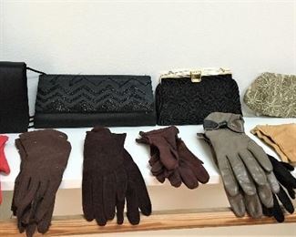 EVENING BAGS AND GLOVES
