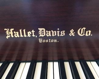 WONDERFUL HALLET, DAVIS & CO. OF BOSTON IMPERIAL COLLECTION BABY GRAND PIANO WITH ADDED PLAYER. [PLAYER PIANO]