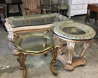 GLASS TOP TABLES AND MORE