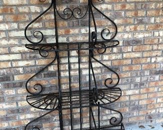 Wrought iron bakers rack or plant stand